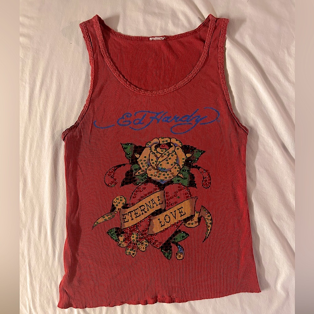 Ed Hardy cropped tank top
